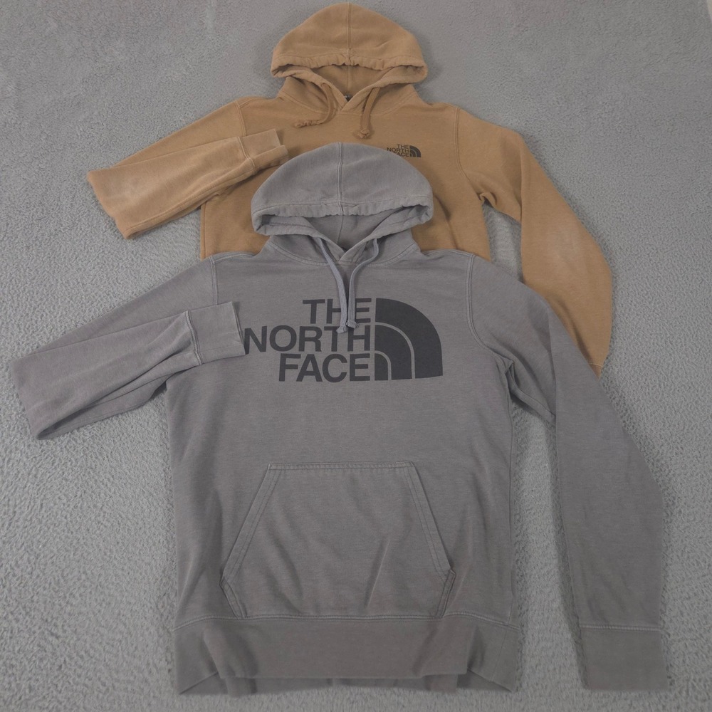 LOT OF 2 The North Face Hoodie Mens Small Red Box Logo Pullover Half Dome Fleece